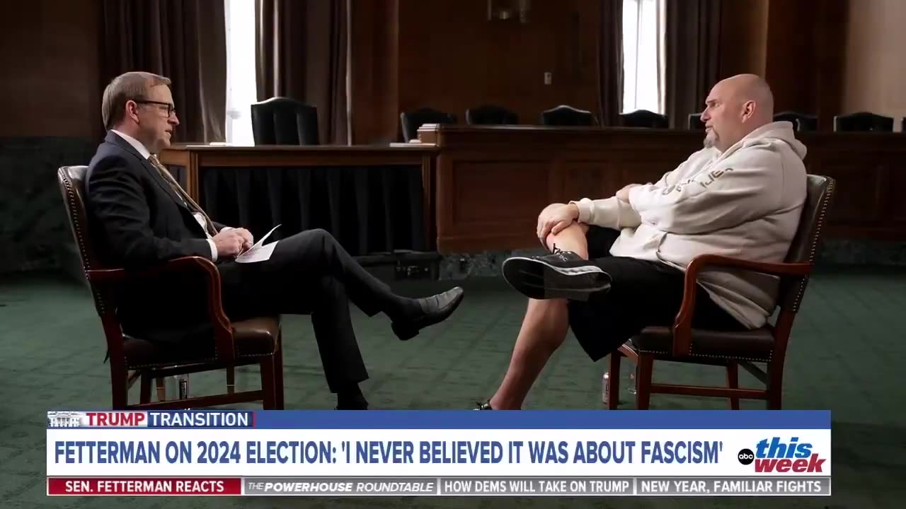 Sen. John Fetterman Expertly Shuts Down ABC Hack Suggesting Donald Trump May Be a Fascist