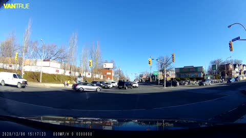 Pedestrian Puts Foot to Bumper
