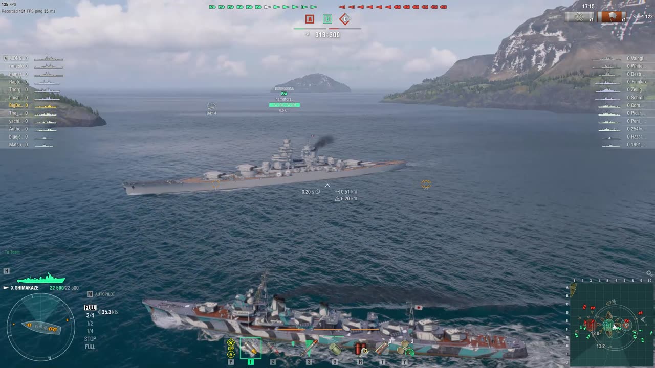 World of Warships in the Shimakaze