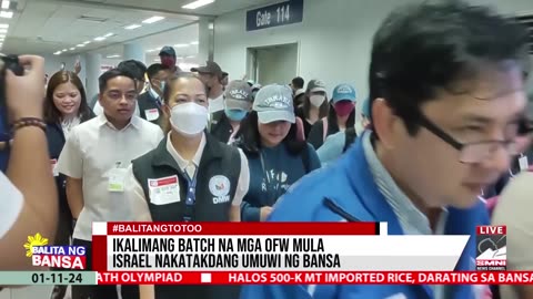 Ikalimang batch na mga OFW mula Israel nakatakdang umuwi ng bansa