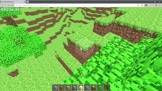 Minecraft Classic in Web Browser