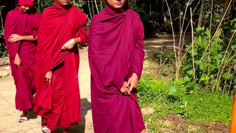 শ্রামণ্য ধর্মে দীক্ষা গ্রহণ।