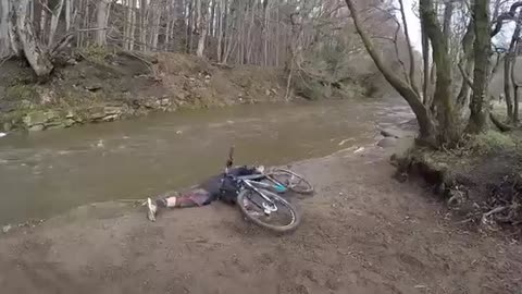 Red socks bike over bar