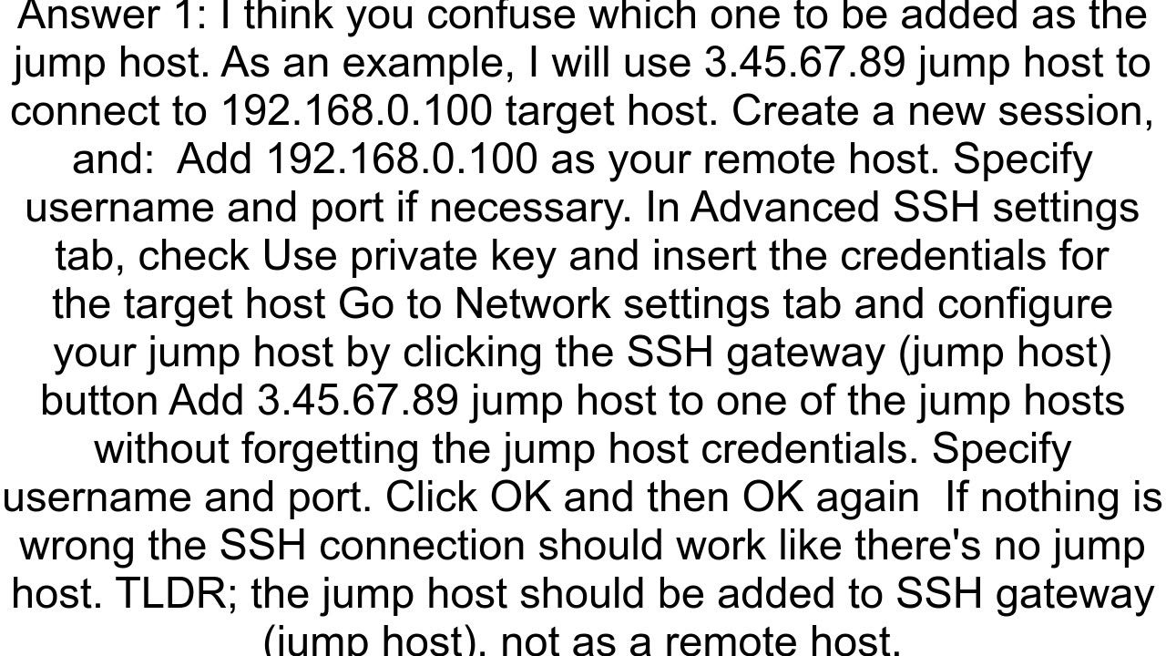 Mobaxterm Connect through SSH gateway jump host gives Error as quotRemote side unexpectedly closed