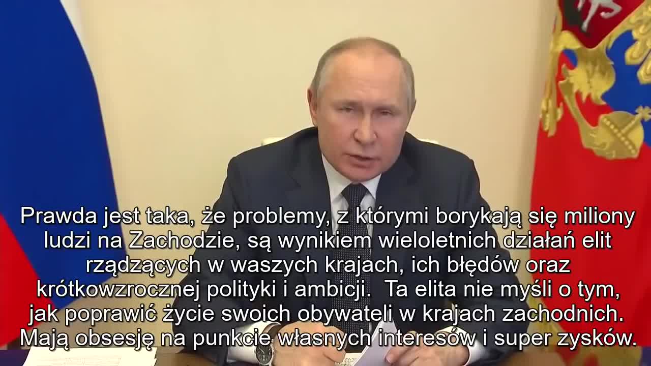 NIEWYGODNE FAKTY DLA USA przemówienie Putina w całości 16.03.2022 r. POLSKIE NAPISY