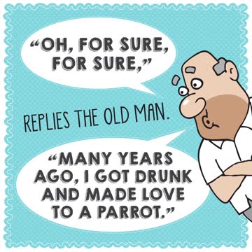 The old man & the punk, Aunty Acids Daily Chuckle.