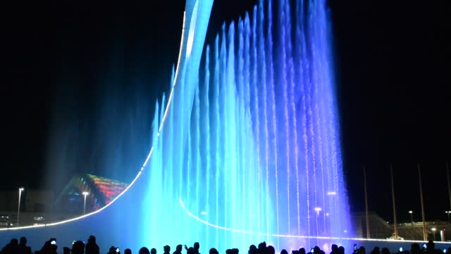 fountain in Sochi Russia color and music