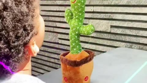 Playing with talking Cactus