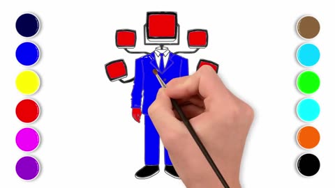 How to Draw Titan TV Man from Skibidi Toilet | Easy Step by Step and Coloring