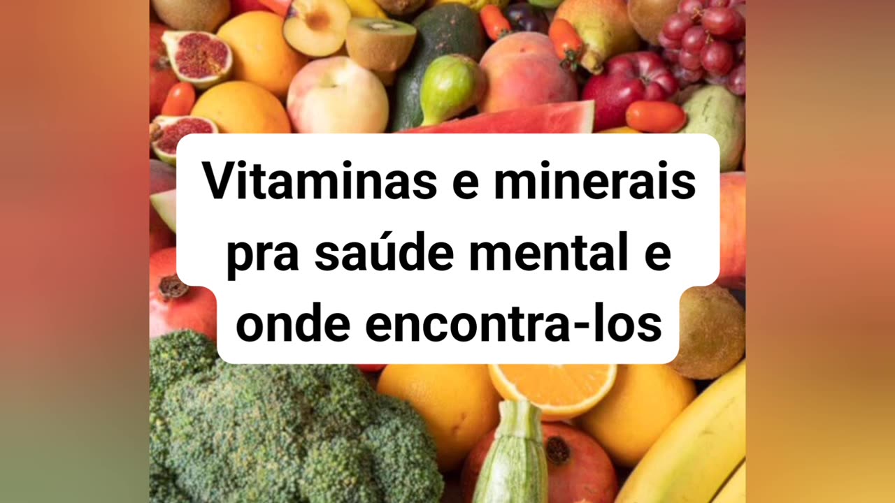 Vitaminas e minerais para saúde mental