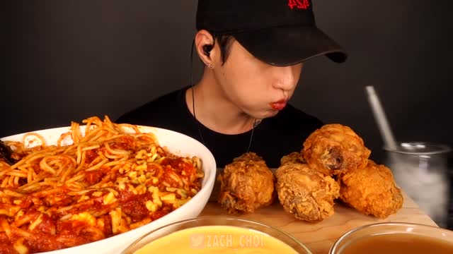 ASMR Jollibee Cheesy Chicken And Jollispaghetti
