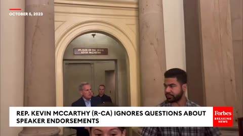 JUST IN- Kevin McCarthy Asked Point Blank- 'Will You Endorse Jordan' For Speaker-