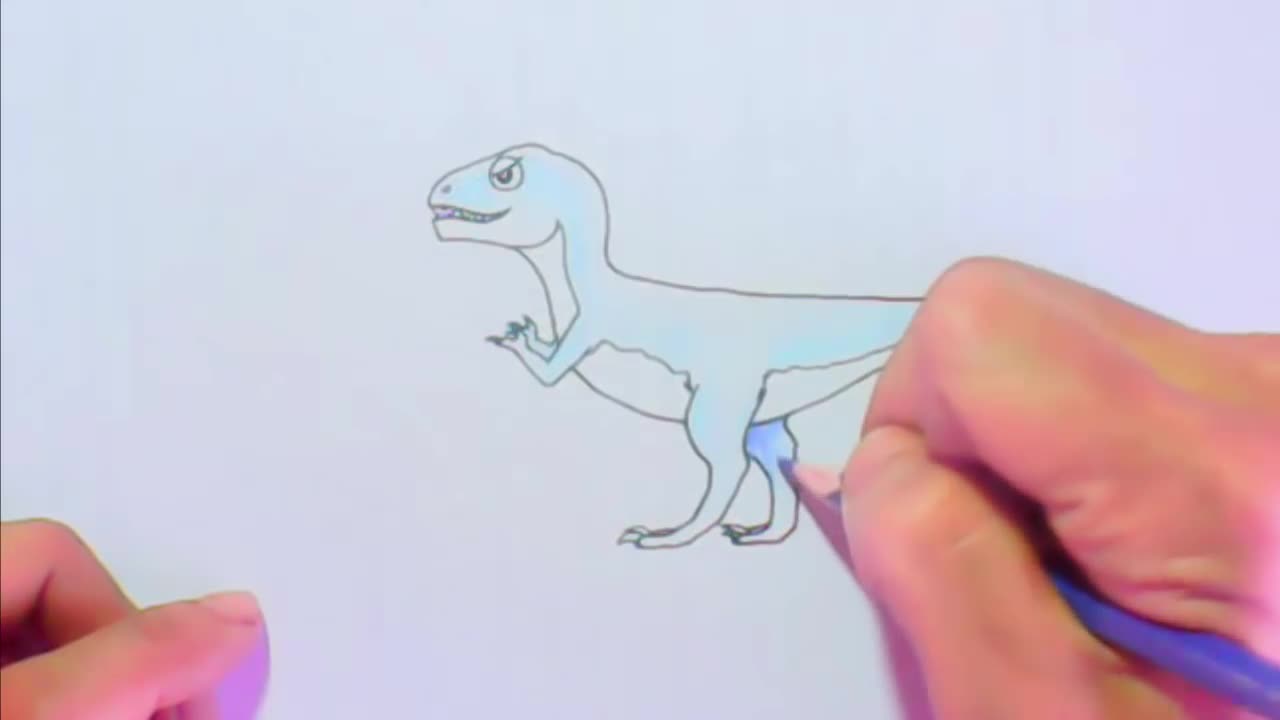 How to draw easy dinosaur