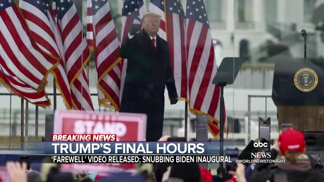 Trump Releases Recorded video on his last day as president