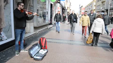 Street busker in Nish - Serbia