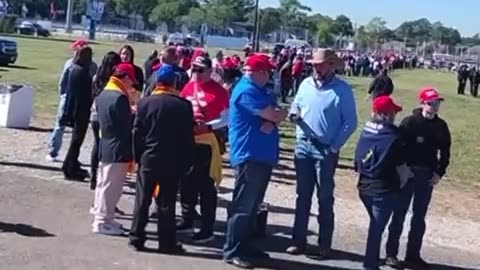 THOUSANDS turn out hours early to see President Trump speak in Houston, TX