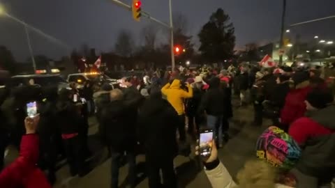 Ambassador bridge. Protesters vote to stay!