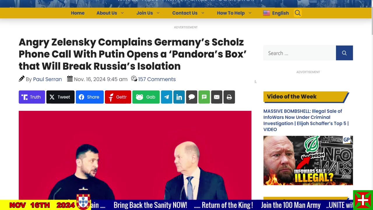 Ukraine pushing for Hot War, Fat Bald Guy looks at Zelinzki, Its all Money Laundering