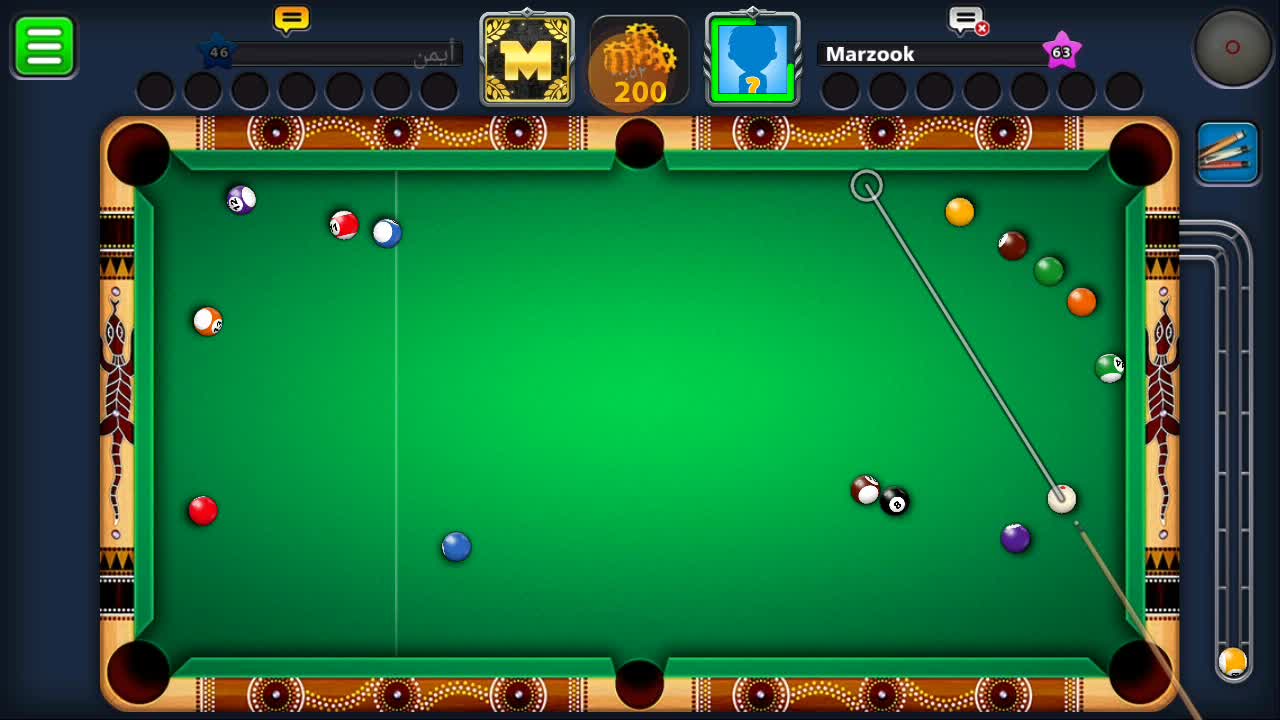 Professional play billiards