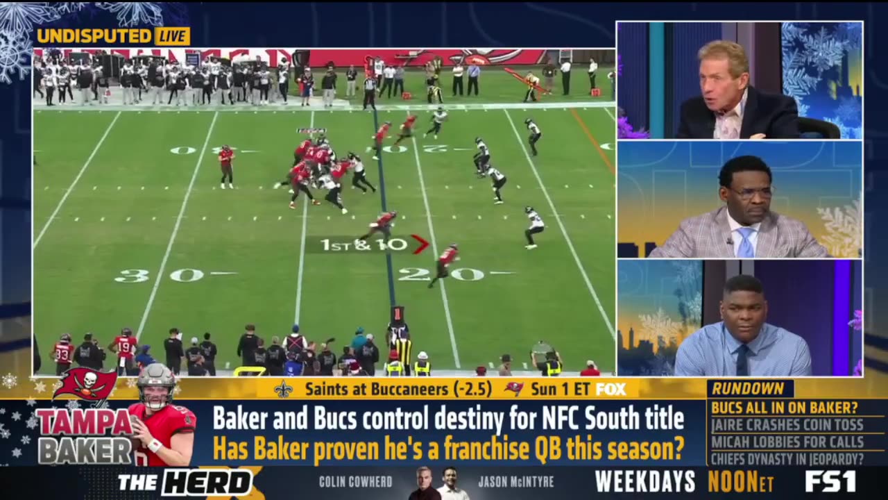 UNDISPUTED Skip Bayless reacts Baker and Bucs control destiny for NFC South title