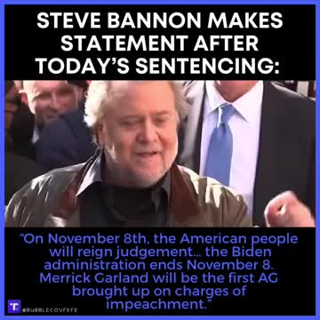 Steve Bannon Makes Statement After Today’s Sentencing