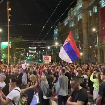 Belgrade, Serbia: Vaccine Passport/Mandate Protests Sept. 18, 2021
