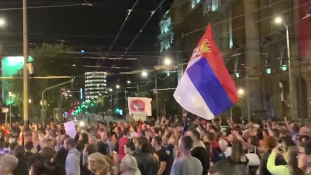 Belgrade, Serbia: Vaccine Passport/Mandate Protests Sept. 18, 2021