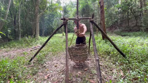 Primitive Technology Rock-Throwing Catapult (Trebuchet)