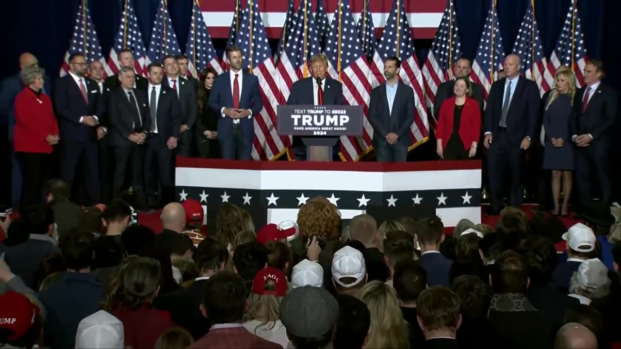 Former President Trump calls for unity in victory speech at Iowa caucuses