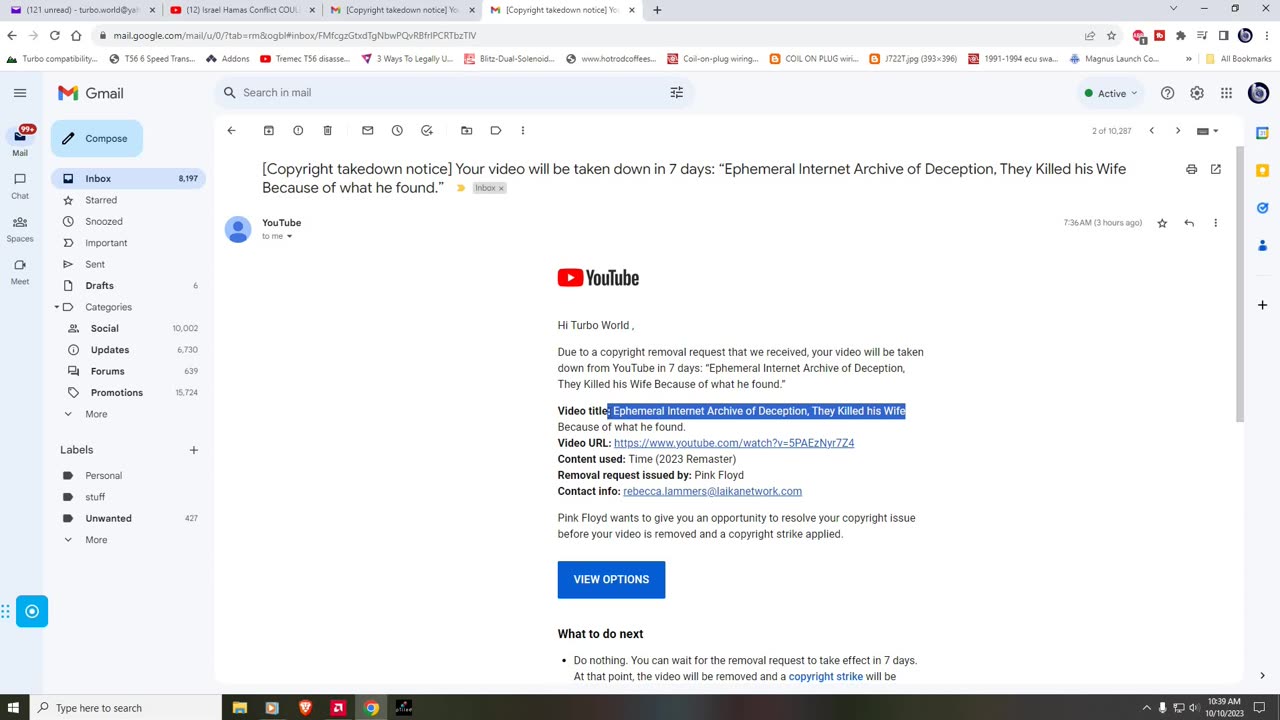 Looks like YouTube is impersonating Warner Music Group.