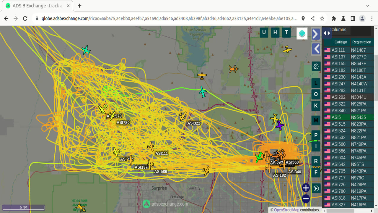 Bird Mafia Utah Aeroguard Afternoon Timelapse of airplane stalking over US60 Corridor