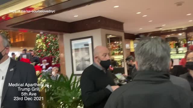 NEW YORKERS Turned away from indoor dining Trump Tower 23rd Dec