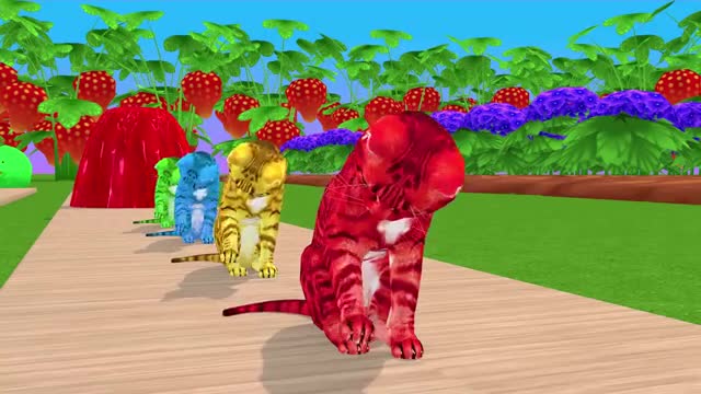 Baby duck cartoon vs dogs vs cats vs elephants and cows