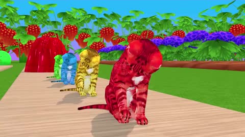 Baby duck cartoon vs dogs vs cats vs elephants and cows
