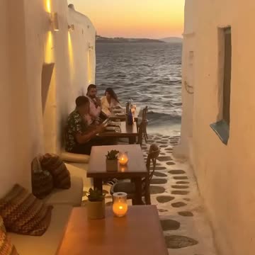 Summer nights in Mykonos, Greece ✨