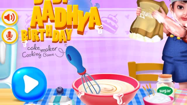 Aadhya Birthday Cake Maker Cooking Gameplay Video by GameiCreate