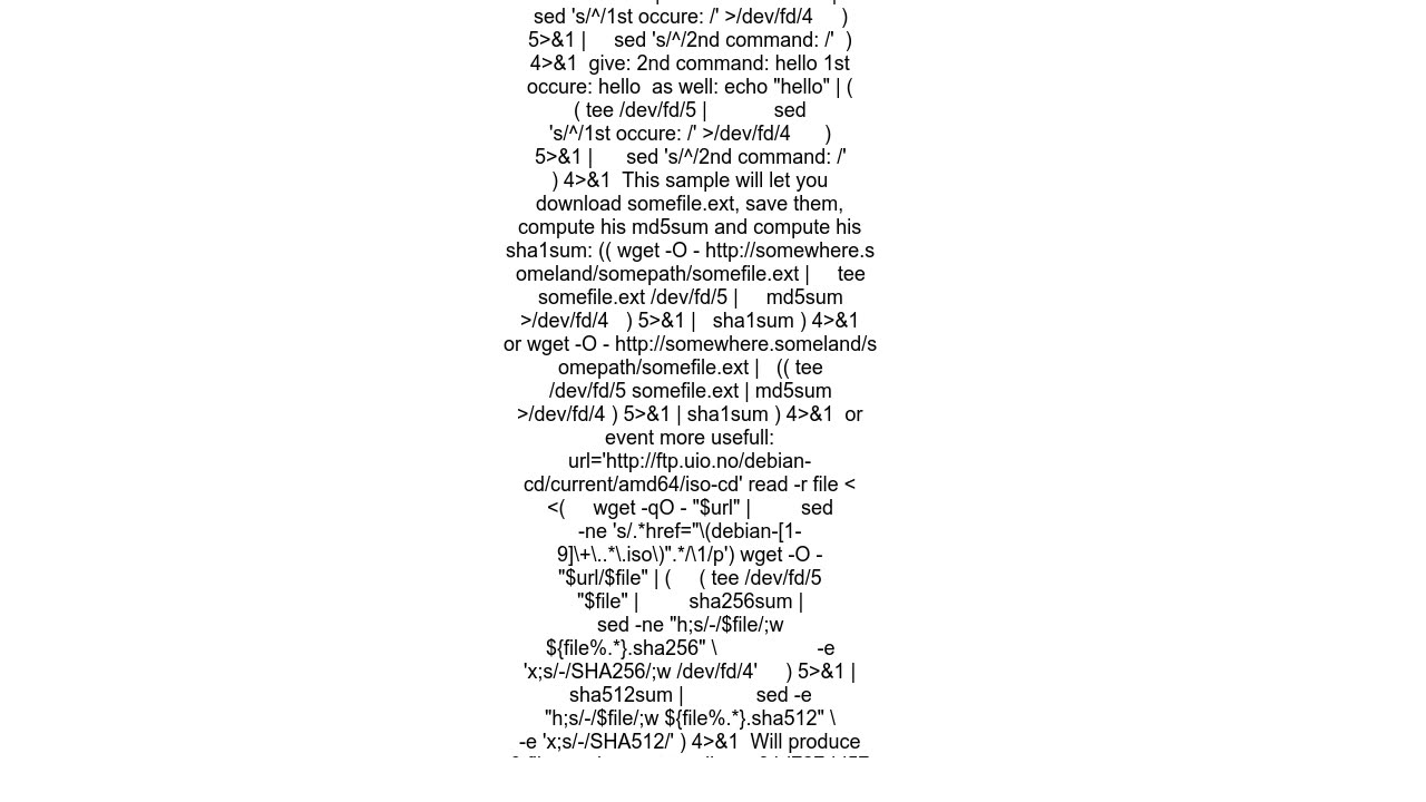 Pipe output to two different commands