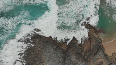 Amazing Waves rushing and splashing to the shore