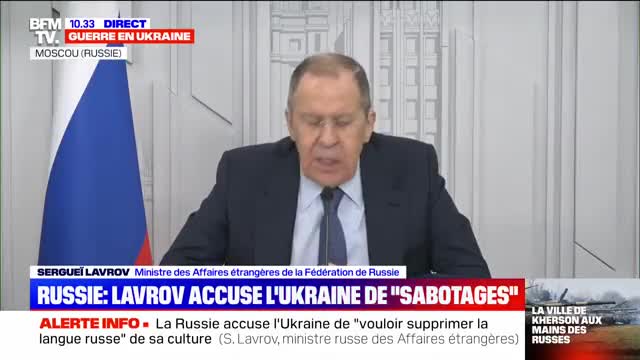 Sergei Lavrov accuse Emmanuel Macron de censurer une journaliste française