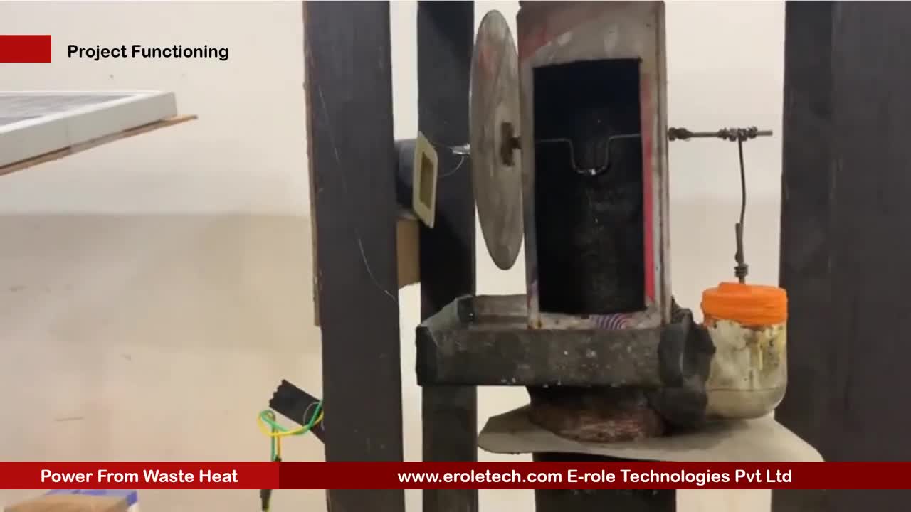 Final Year Project for Mech. Eng.:Power Generation From waste Heat and Solar with Inverter.