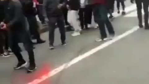 Total weakling Sucker puncher gets taken down