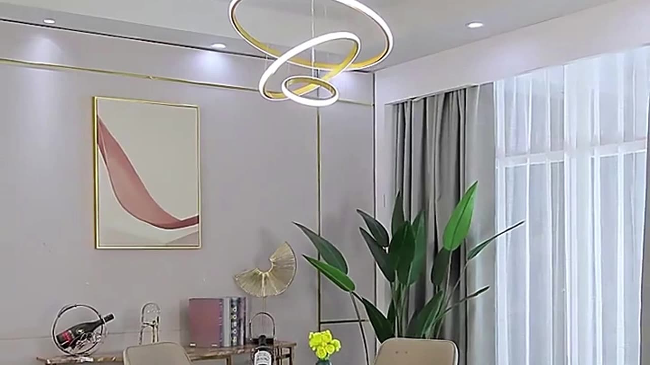 3 Ring Acrylic LED Chandelier