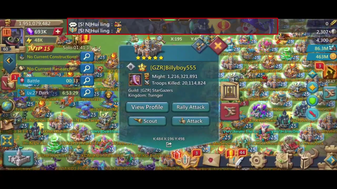 Lords mobile || Massive hit on online player. How many reds can make emperor account .?