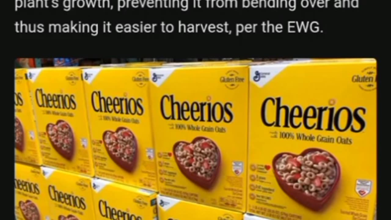 80% dos americanos testam positivo para substância química encontrada em Cheerios Quaker Oats que pode causar infertilidade.