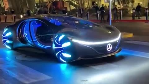 super car at shoping mall