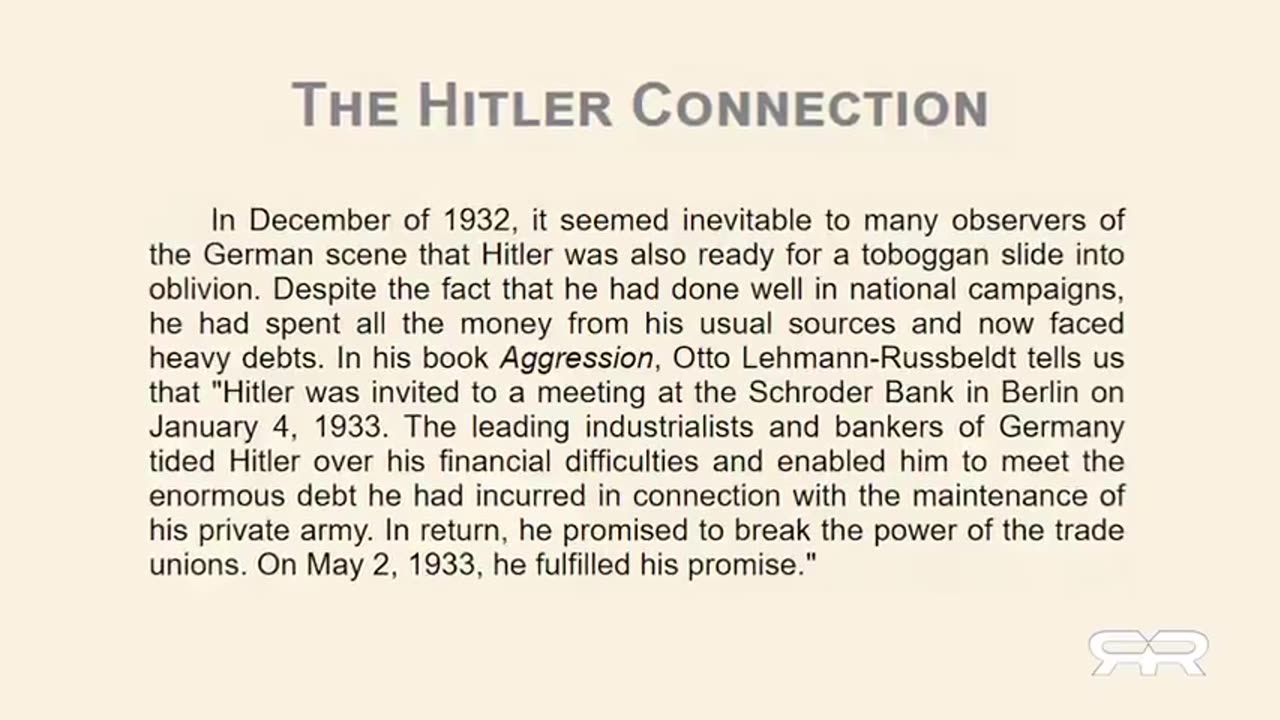 Reese Report - The Zionist NAZI Connection and the Creation of Israel