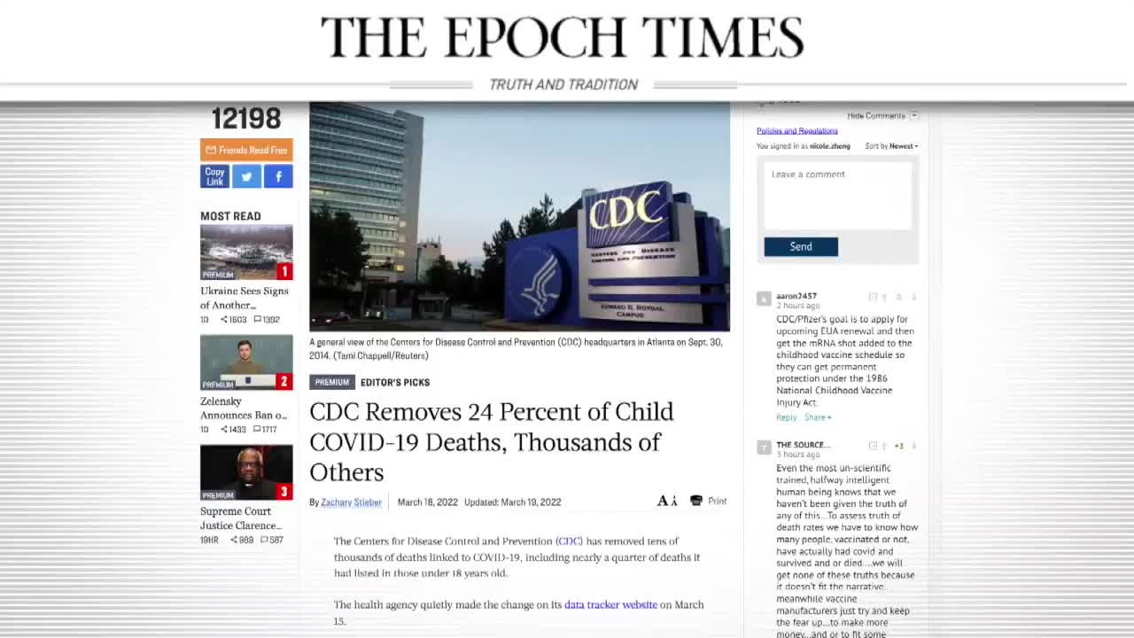 Epoch Times about CDC numbers