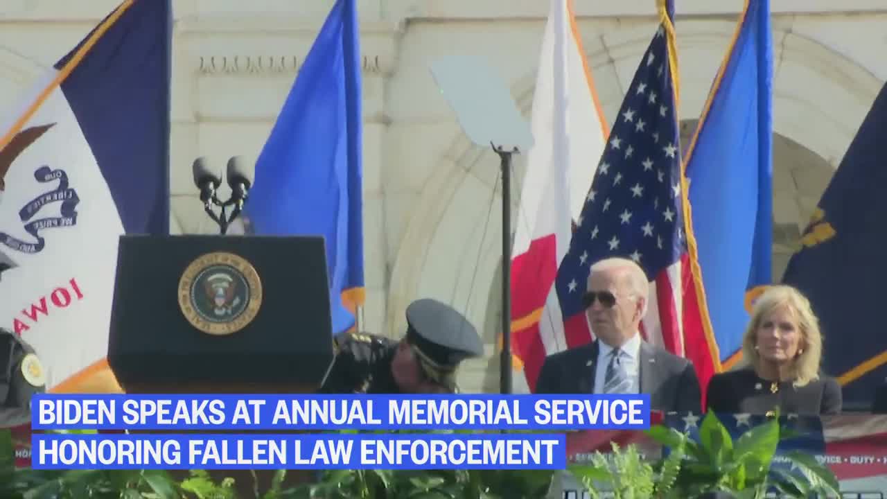 Live:Biden conveys comments at 40th Annual National Peace Officers' Memorial Service