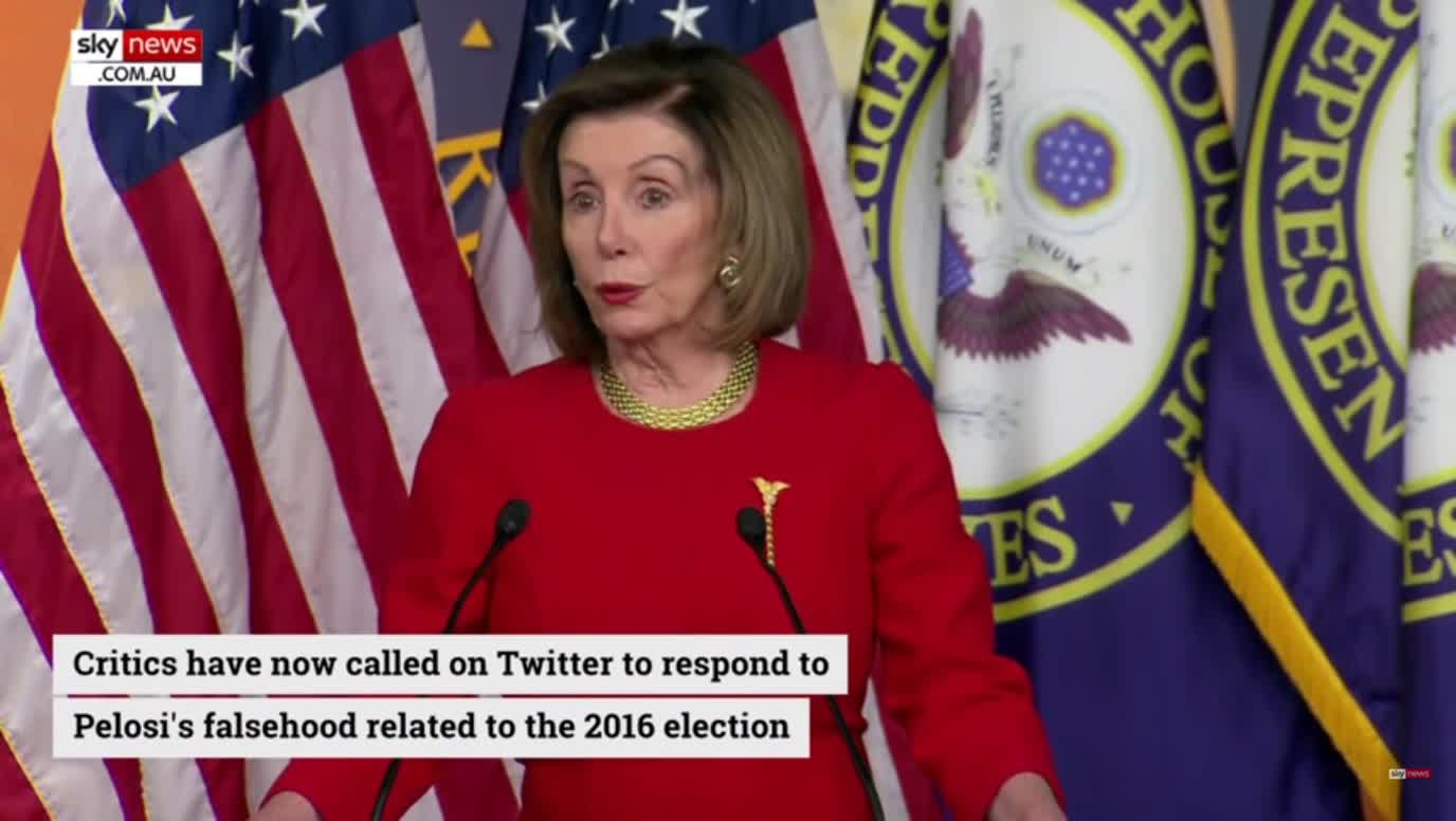 Pelosi`s tweet declaring Clinton/Trump election was 'hijacked'