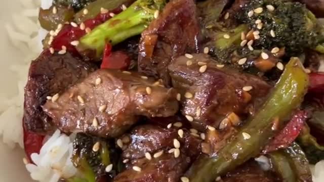 Making Beef Rice